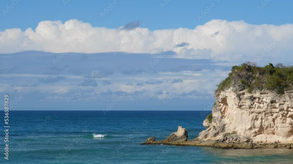 Macao beach with turquoise water and stone cliff. Dominican Republic Macao beach with turquoise water and stone cliff. Dominican Republic