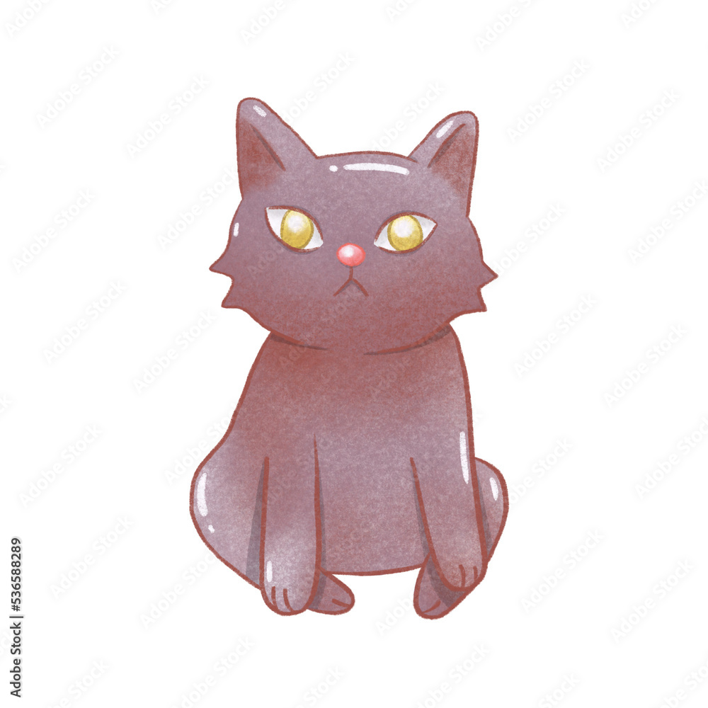Raster File Cat Example Red wine cat sit with paper texture. Raster png transparent ...