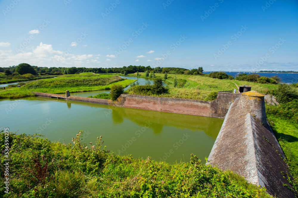 Fortified walls and canal system, Veere, The Netherlands