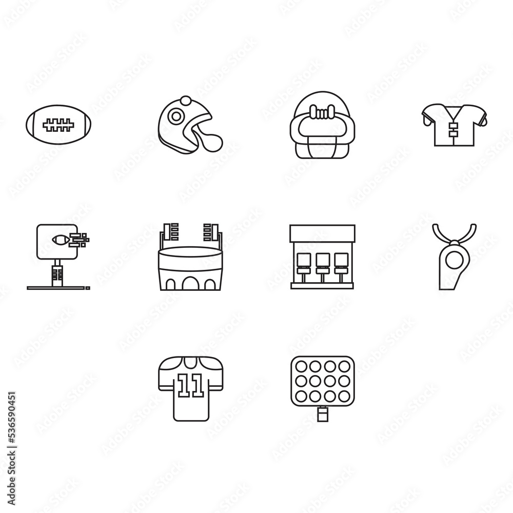 Obraz premium american football icon set