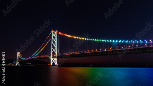 七色の明石海峡大橋 © 智喜 辻井