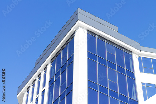 Exterior of modern glass residential or office building