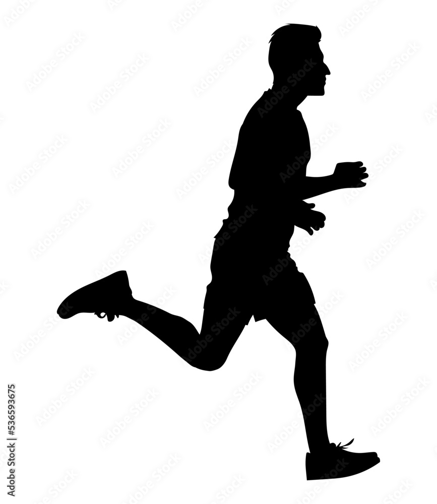 silhouette man running silhouette man running