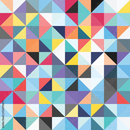 Abstract Bauhaus geometric pattern background, vector circle, triangle and square lines color art design. Colorful Bauhaus pattern background