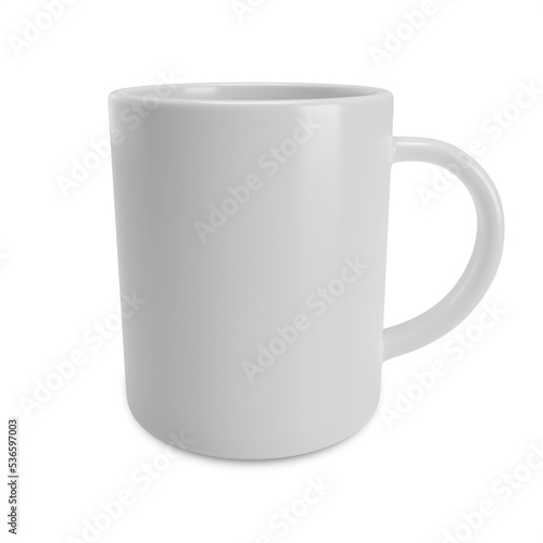 Realistic white coffee mug for mockup