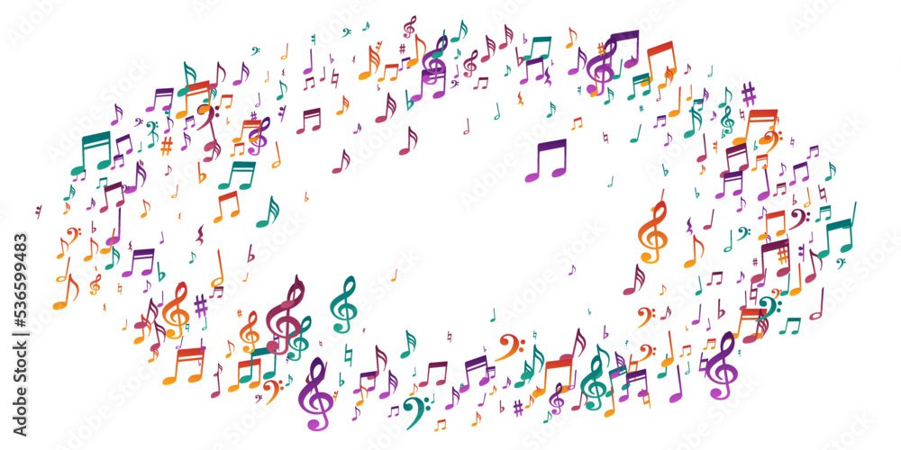 Music note symbols vector pattern. Song notation Music note symbols vector pattern. Song notation