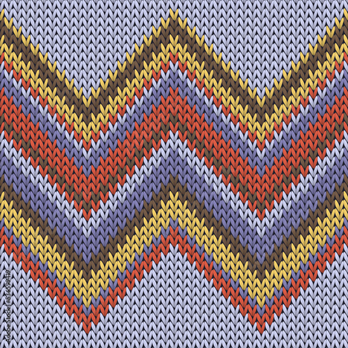 Natural zig zal lines knit texture geometric