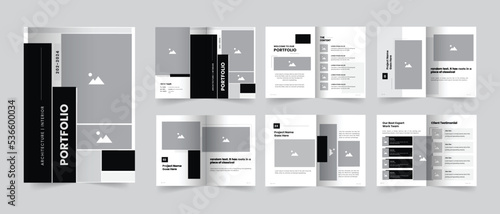 Architecture portfolio or portfolio template design, professional portfolio design template