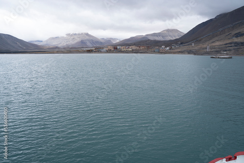 Arctic seascape in the coast of Spitsbergen in Svalbard islands, Norway