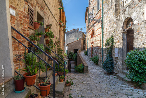 Fototapeta Naklejka Na Ścianę i Meble -  Rue de Chiusdino, Italie