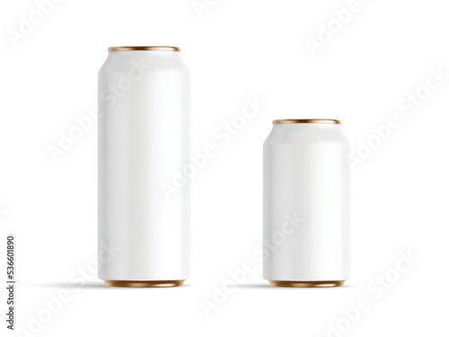 beer or soda can mockup in 2 variant 330ml and 500ml