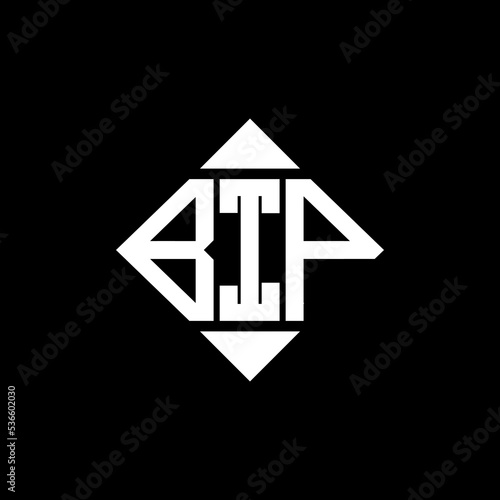 BIP letter logo creative design. BIP unique design.
