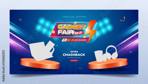 Discount sale promotion event horizontal banner