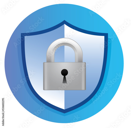 LOCK SHIELD DATA PROTECTION ICON