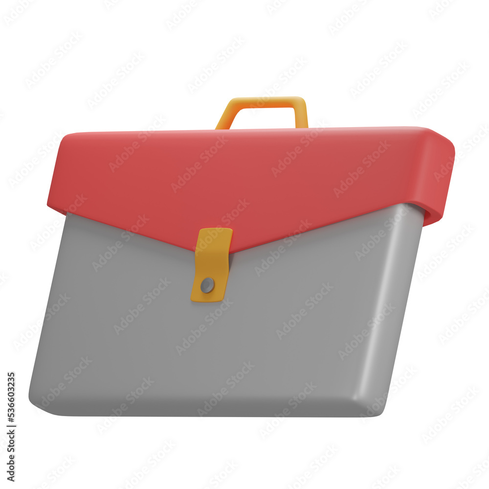 3D Illustration Office Luggage Suitcase 3D Illustration Office Luggage Suitcase