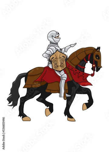 Knight horse and rider vector © Padarule