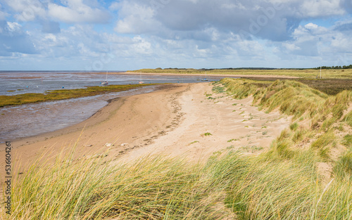 Hightown beach backed by sand dunes