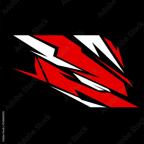 super bike motorcycle body sticker design vector