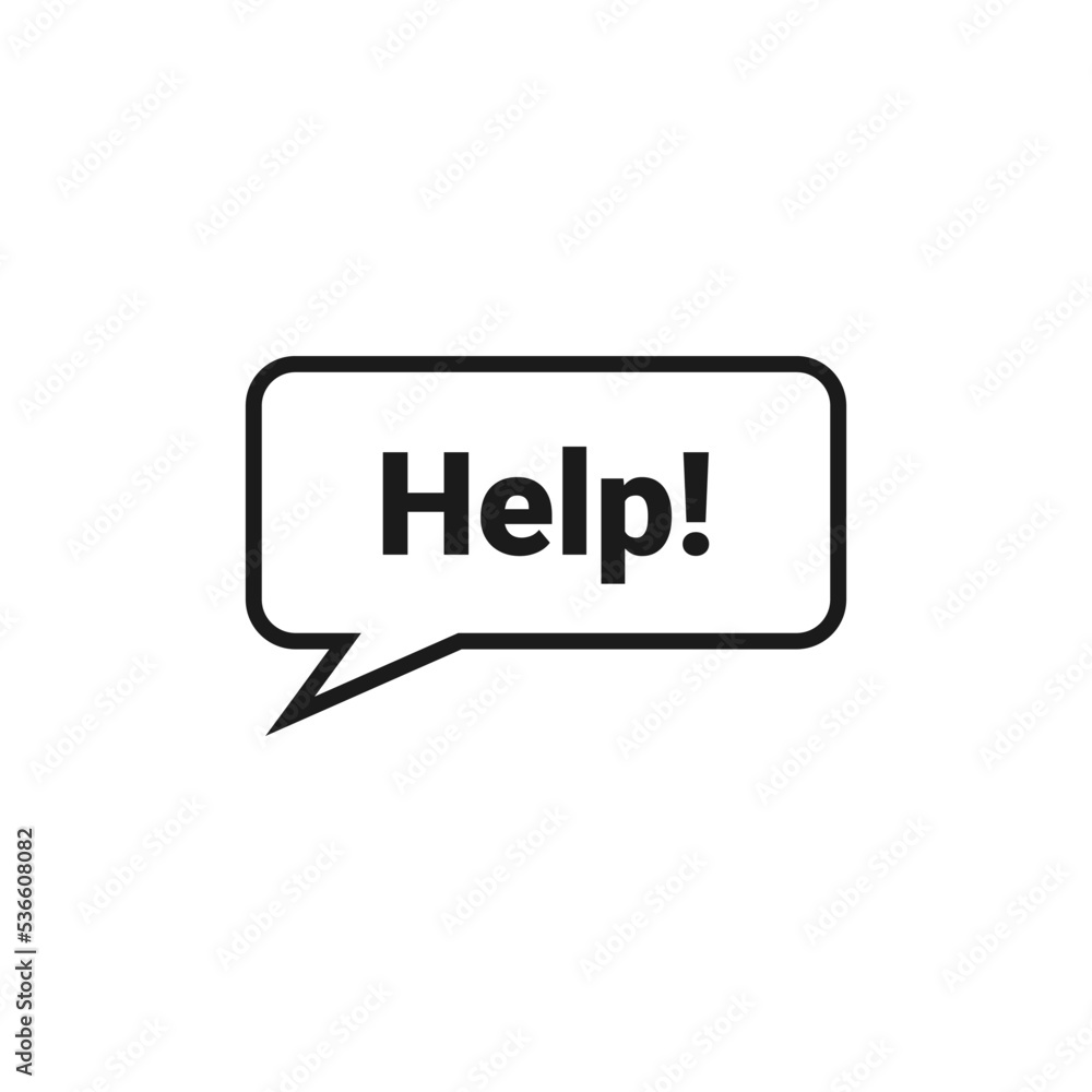Help speech bubble vector graphics Help speech bubble vector graphics