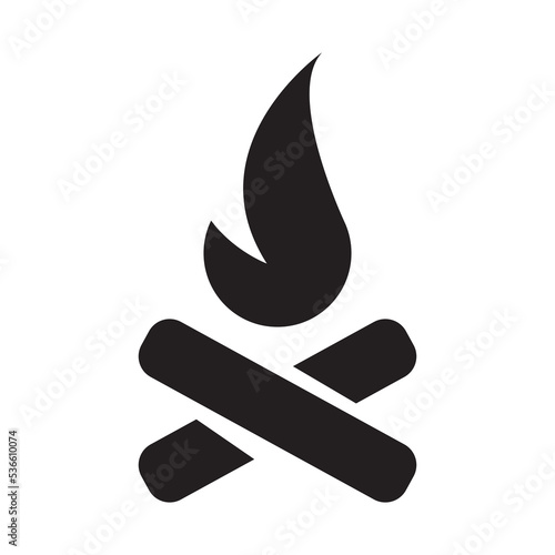 Campfire icon vector design template