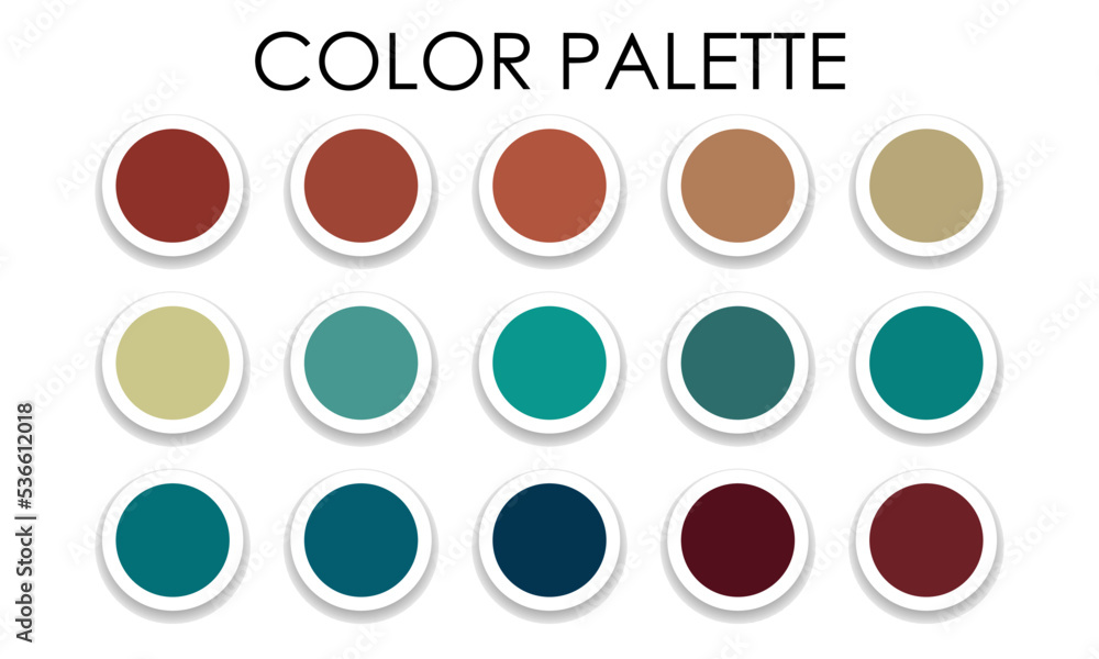 Collection of new color combinations. Vector
