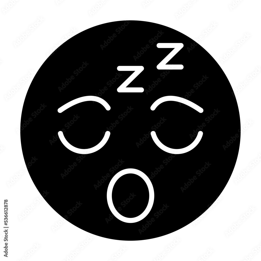 Fototapeta premium Sleepy Glyph Icon