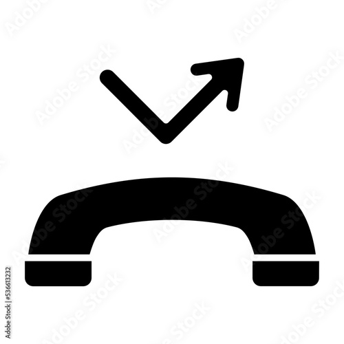 Missed Call Glyph Icon