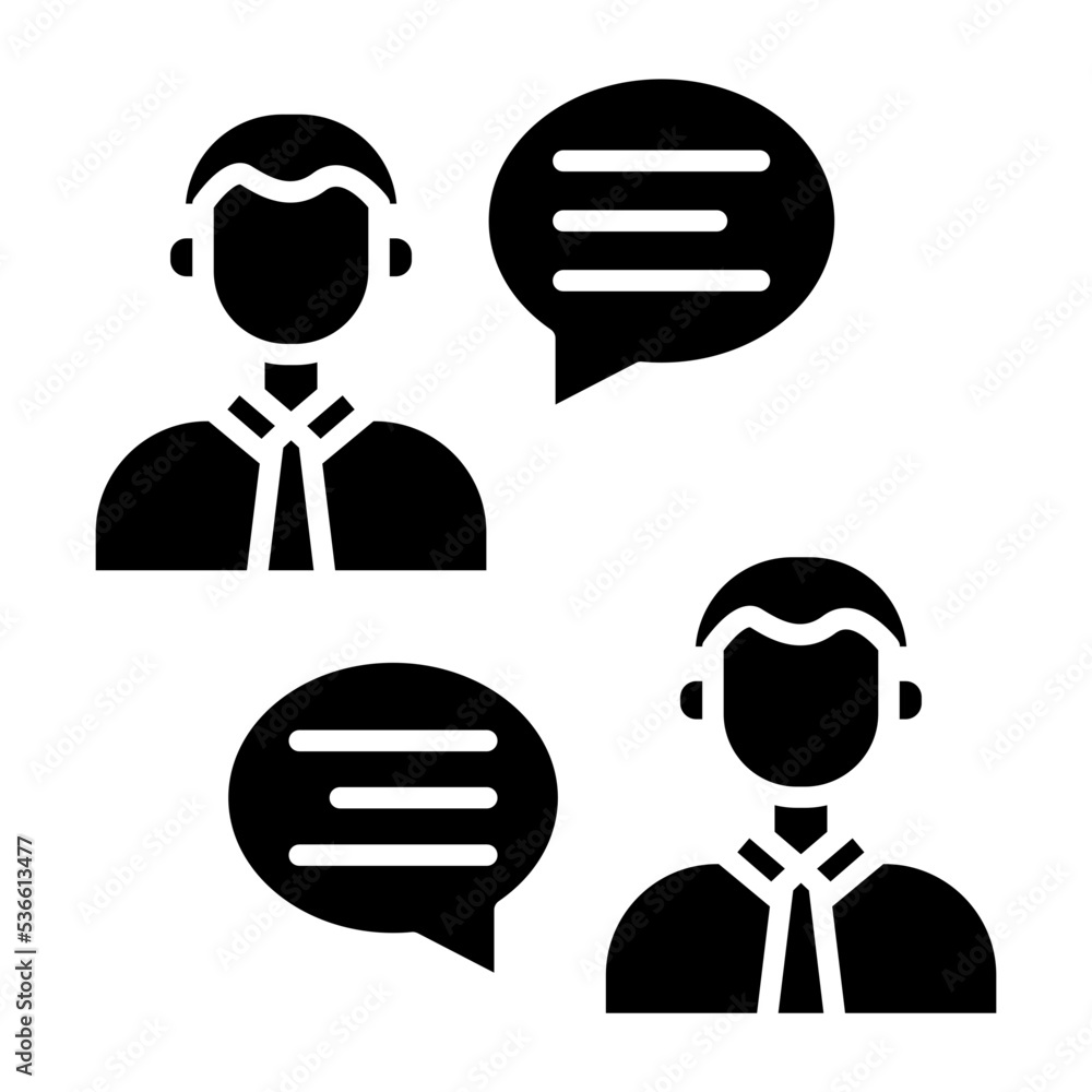 Conversation Glyph Icon Conversation Glyph Icon