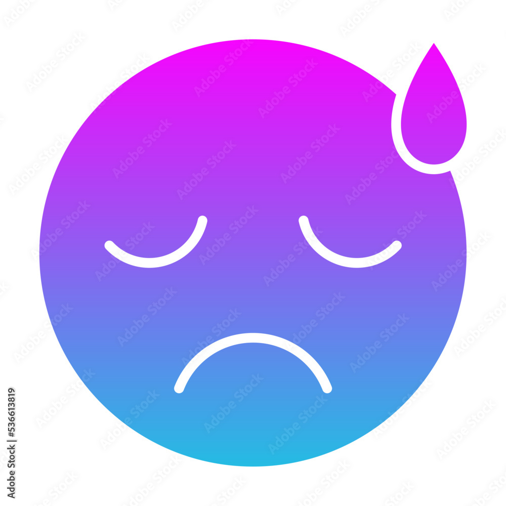 Upset Glyph Gradient Icon Upset Glyph Gradient Icon