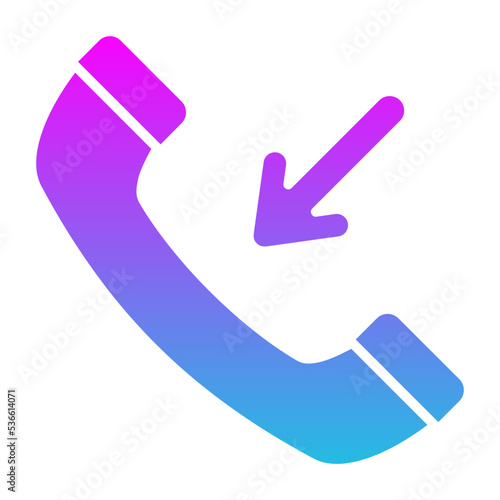 Incoming Call Glyph Gradient Icon