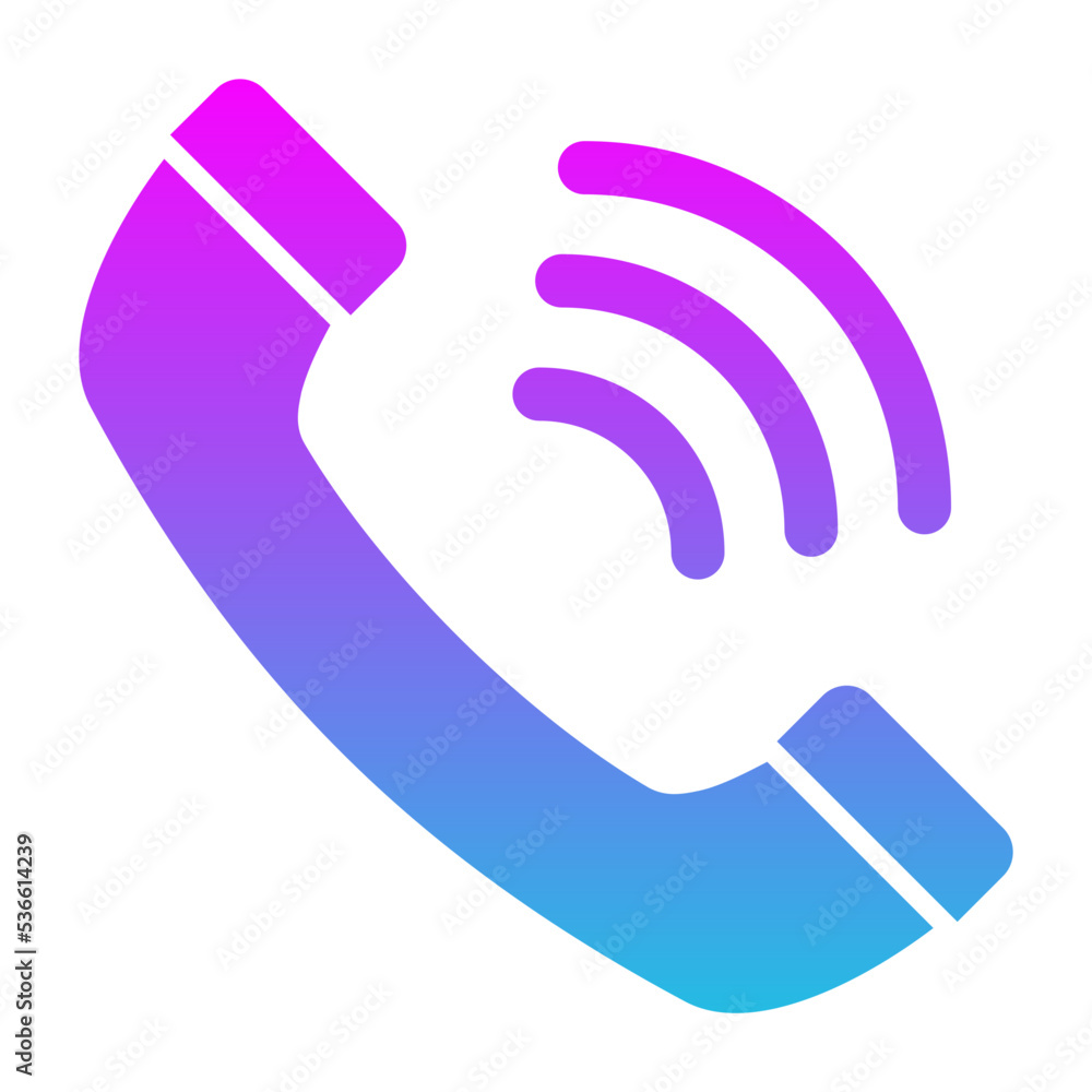 Phone Ringing Glyph Gradient Icon Phone Ringing Glyph Gradient Icon