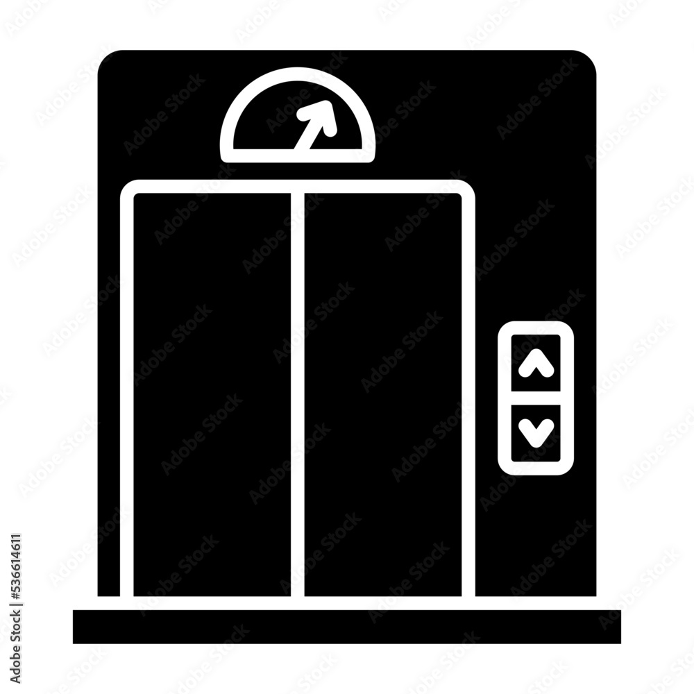 Elevator Glyph Icon Elevator Glyph Icon