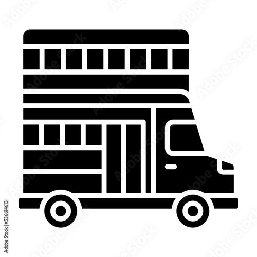 Double Decker Glyph Icon