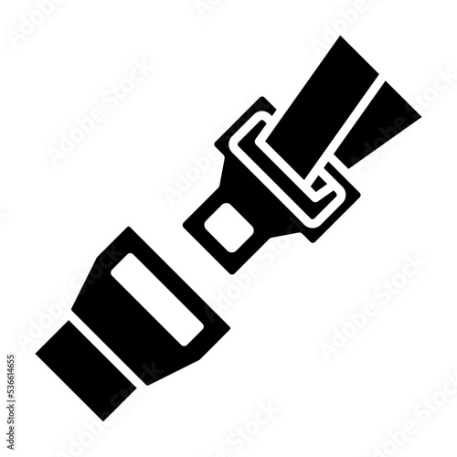 Seat Belt Glyph Icon