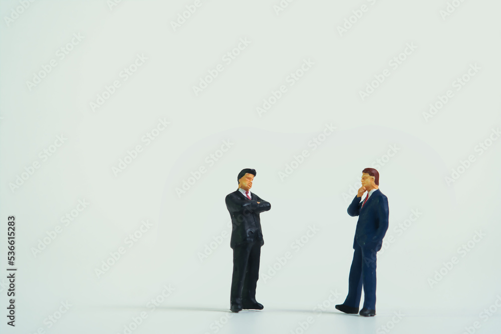business people thinking isolated on white background business people thinking isolated on white background