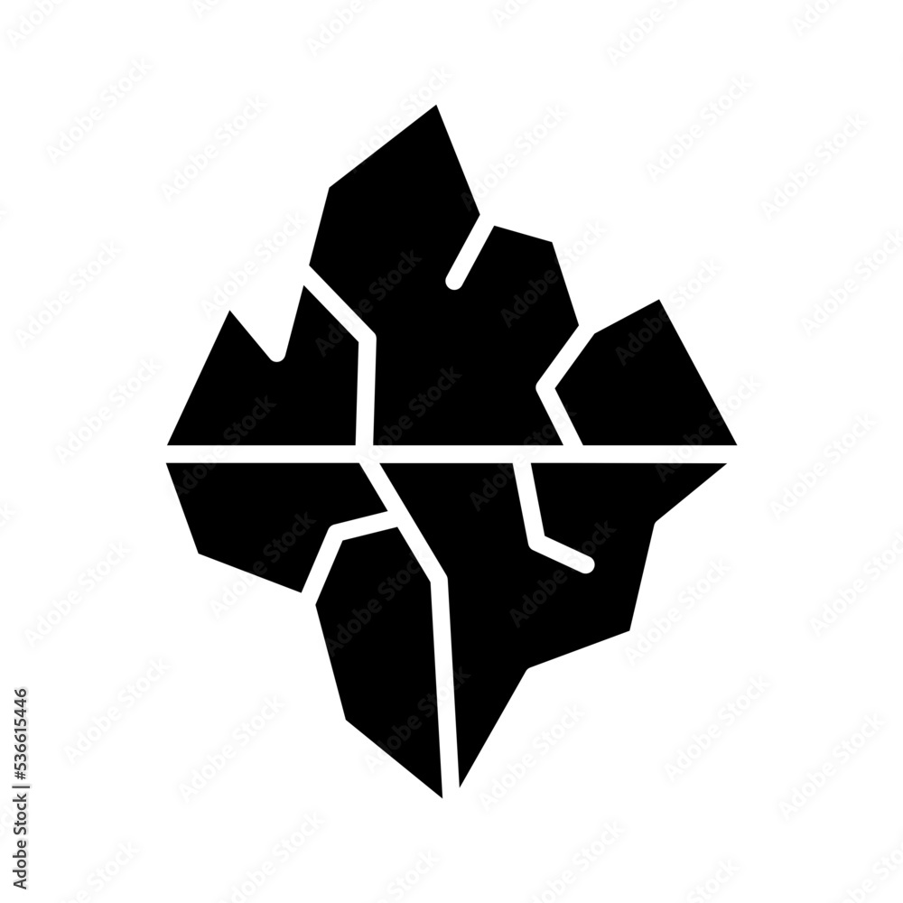 Iceberg Glyph Icon Iceberg Glyph Icon