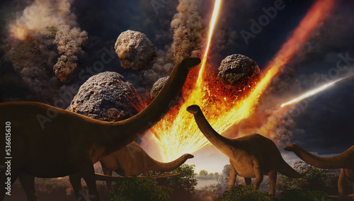 Extinction Of The Dinosaurs By Asteroid Strike © auntspray