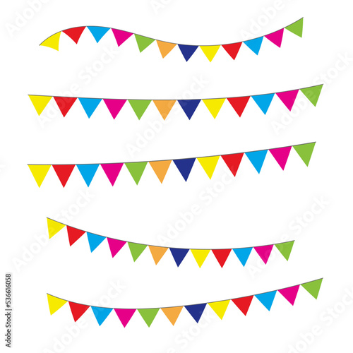 Set of Bunting vector. bunting on white background. vector eps10