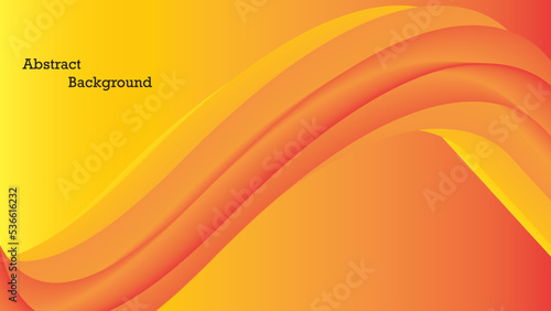 abstract colorful wave background orange