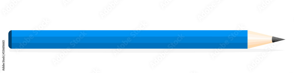 Pencil with shadow. Isolated vector illustration Pencil with shadow. Isolated vector illustration