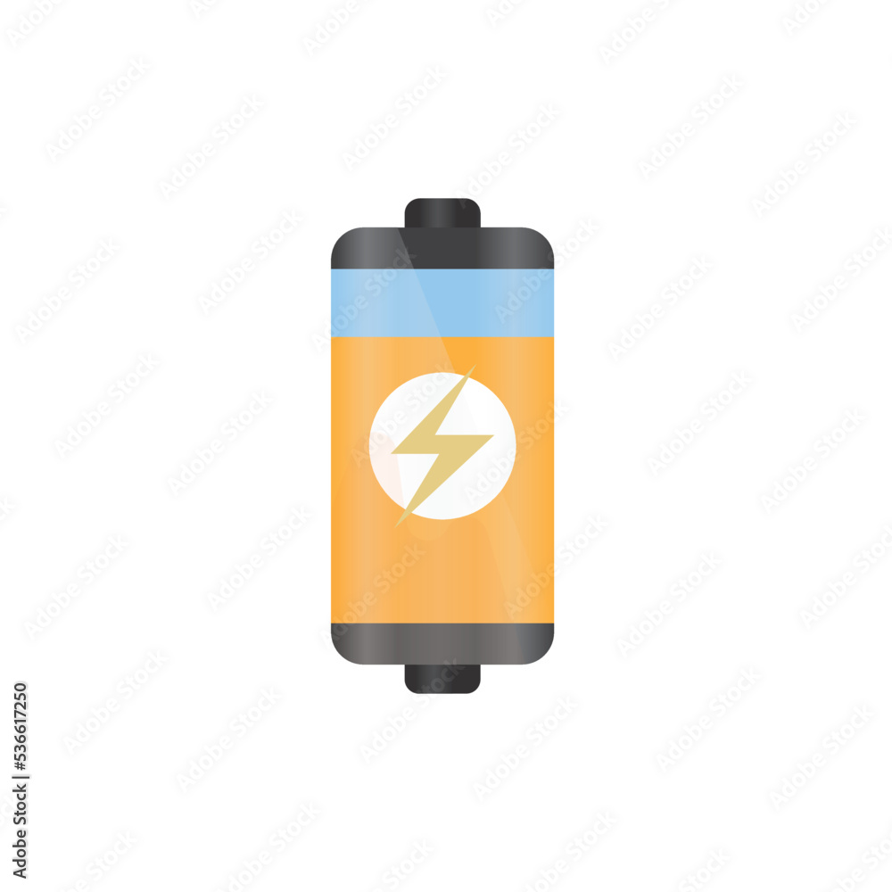 battery Charging Icon. Flat Design. stock illustration battery Charging Icon. Flat Design. stock illustration