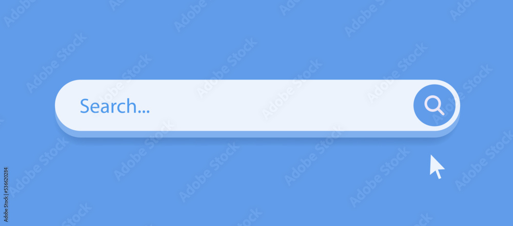 Search bar frame with magnifier icon, search boxes template for web page internet browser in 3d Search bar frame with magnifier icon, search boxes template for web page internet browser in 3d