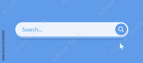 Search bar frame with magnifier icon, search boxes template for web page internet browser in 3d