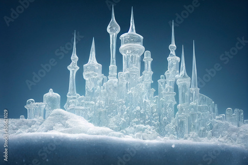 Ice castle, Illustration of a crystal palace