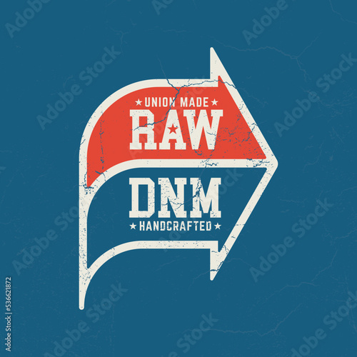 Raw Denim - Tee Design For Printing. Good For Poster, Wallpaper, T-Shirt, Gift.