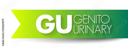 GU Genitourinary - refers to the urinary and genital organs, acronym text concept background photo