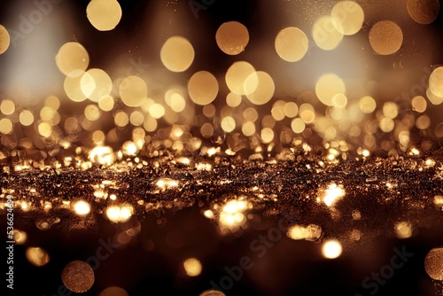 Bokeh blur abstract festive background, blurred bright festive glowing backdrop.