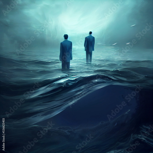 drowned man in the deep blue