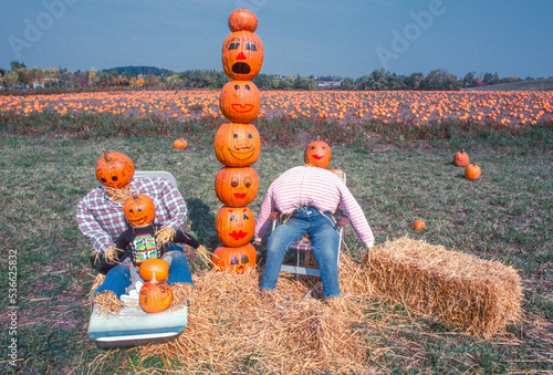Pumpkin Totem. Pumpkin Field. Perinton, New York