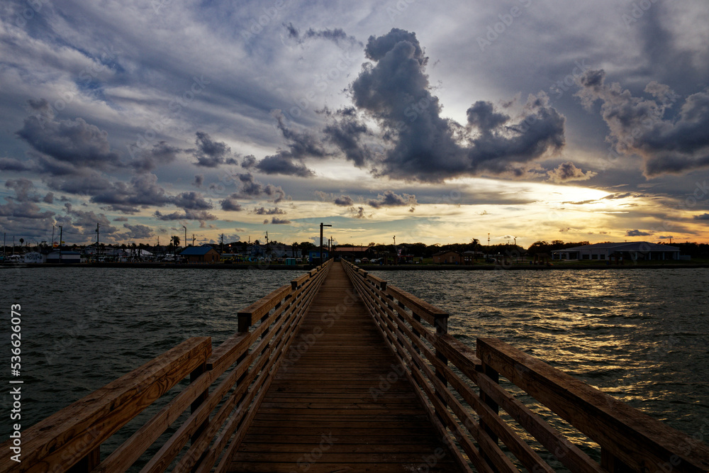 pier at sunset
